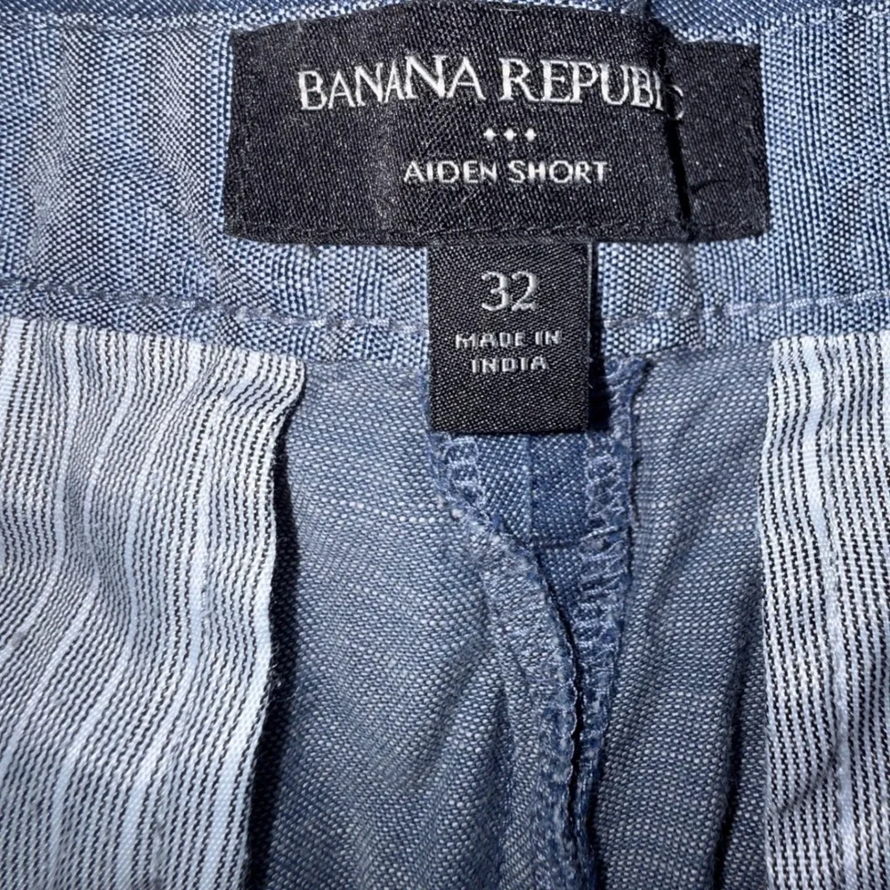 Banana Republic Aiden Shorts 32 Light Blue‎ Heather Slim Fit 261480-00